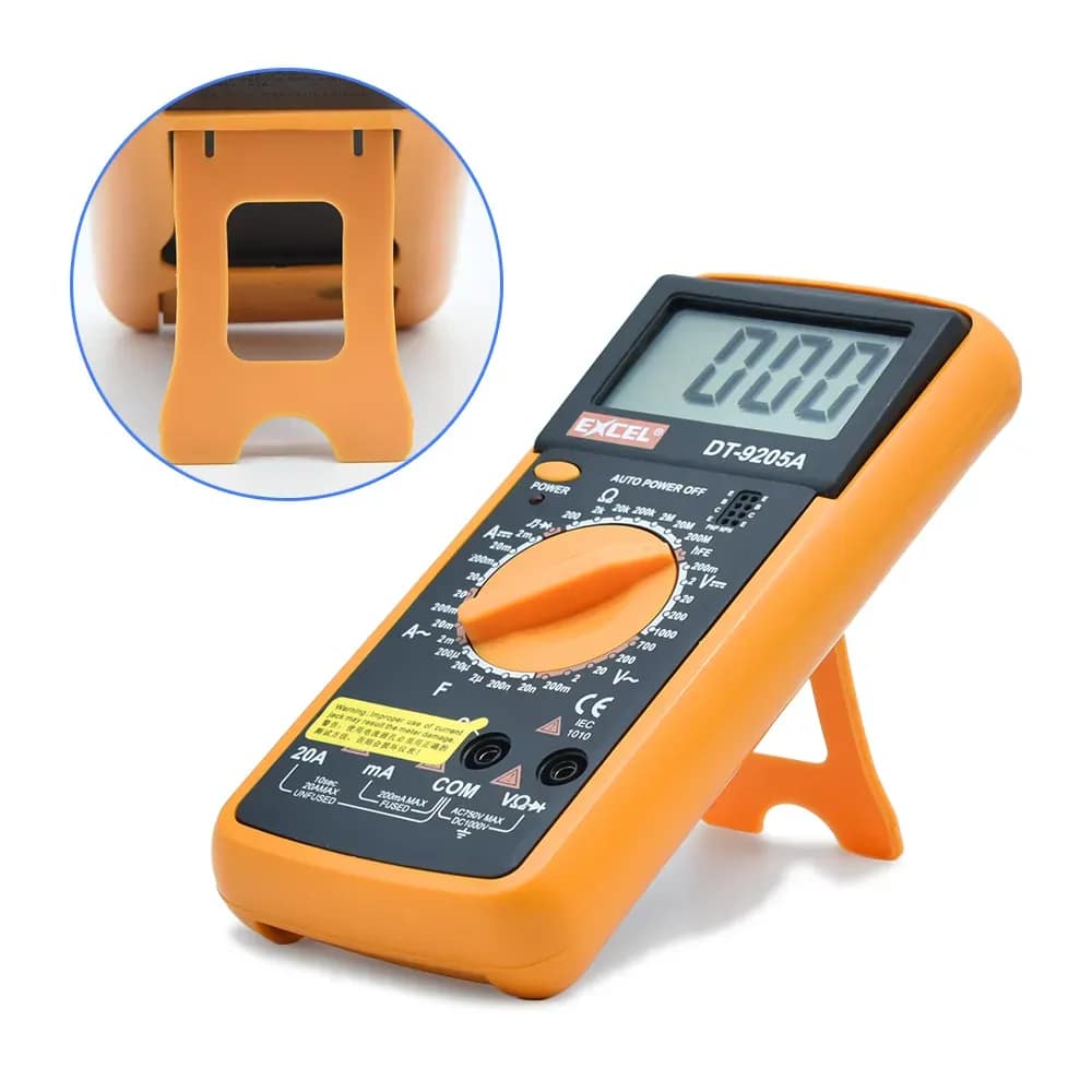 ⁦ملتيميتر Excel DT-9205A الرقمي الاحترافي - دقة عالية وحماية متكاملة⁩ - الصورة ⁦3⁩