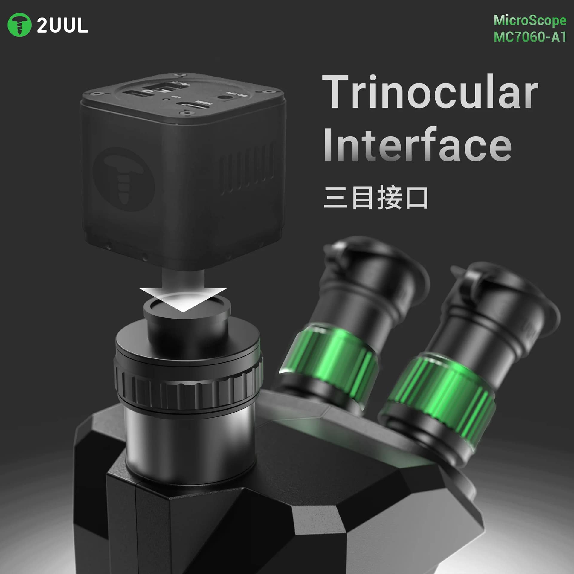 2UUL MC7060-A1 ميكروسكوب - ثلاثي العيون 7-60 - الصورة 6