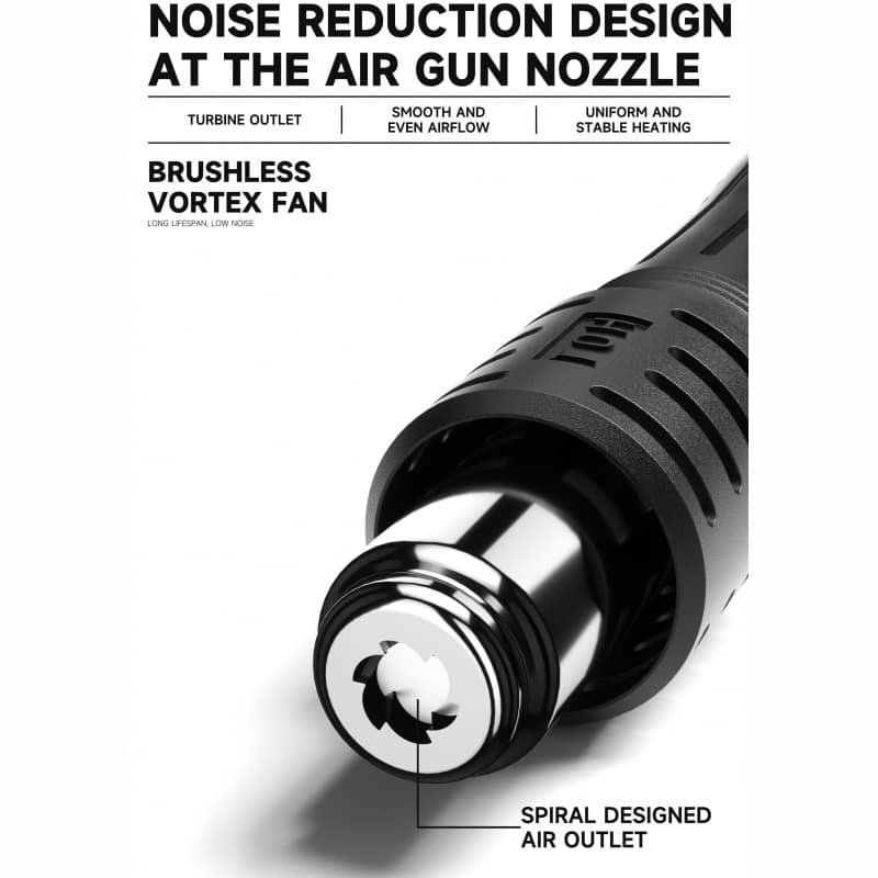 محطة هوت إير لووي LUOWEI HG-01 الذكية - قوة 800 واط وشاشة عرض رقمية مزدوجة - الصورة 4