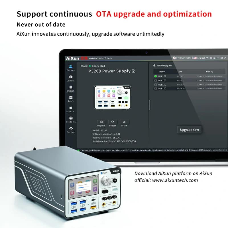 باور سبلاي AiXun P3208 الذكي بقدرة 320 واط - محطة طاقة متكاملة بجهد 32 فولت وتيار 8 أمبير - الصورة 3