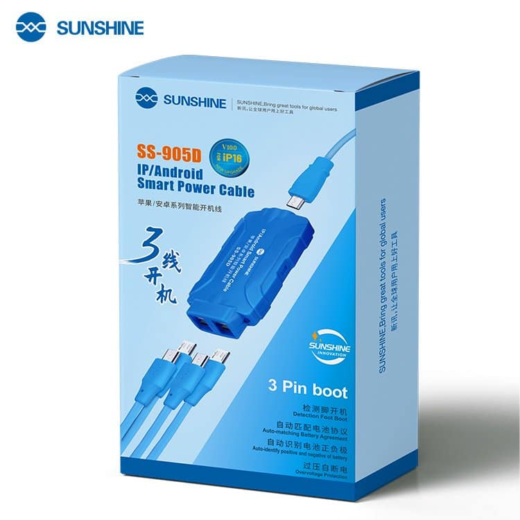 SUNSHINE SS-905D Smart Power Cable for iPhone and Android Series V7.0